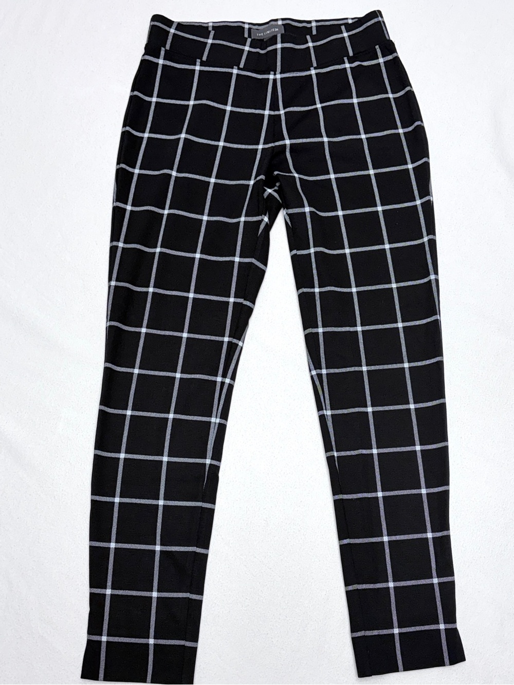 The Limited Windowpane Plaid Leggings Womens S Ponte Knit Pants NWT